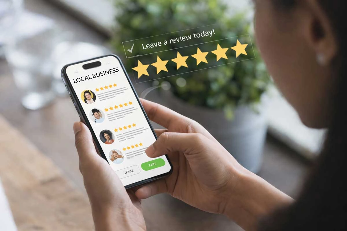 Online reviews helping build trust for a local service business