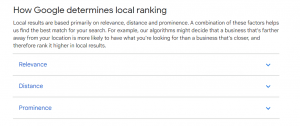 ranking factors for Google My Business