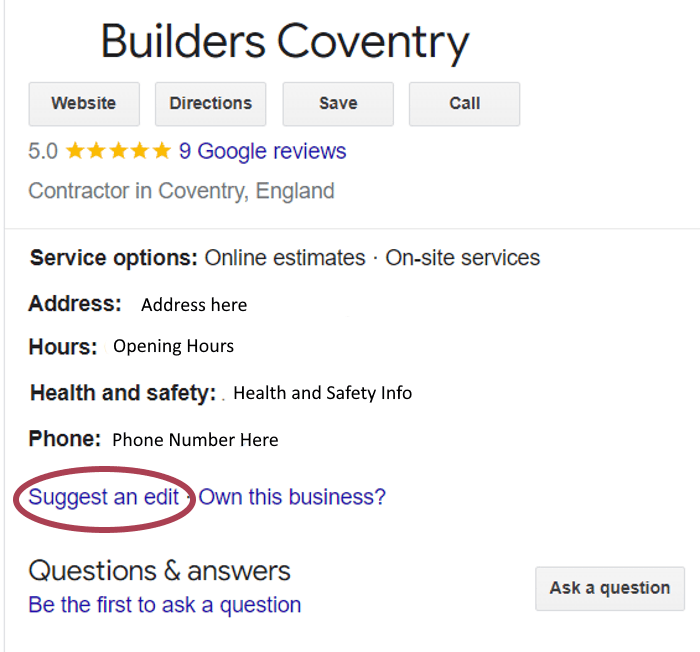 google my business benefits - suggest an edit