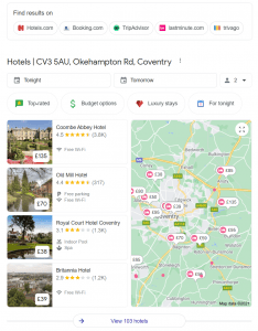 google hotels pack